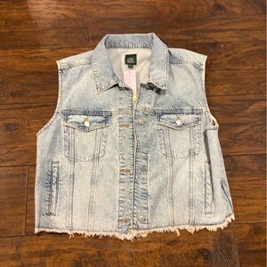 Wild Fable Light Blue Denim Jacket Vest NWT